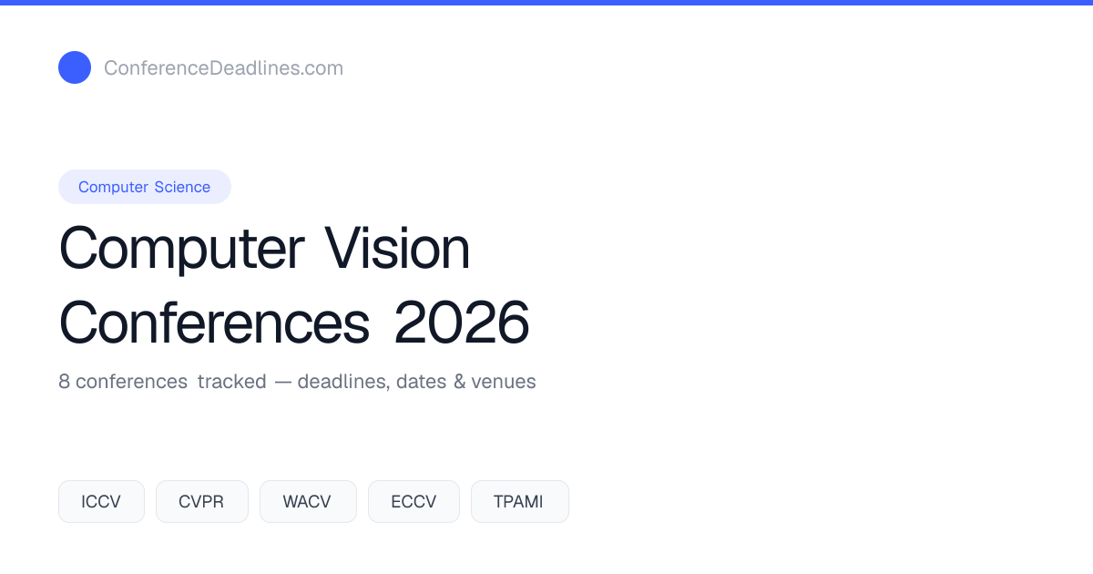 Computer Vision Conferences 2026